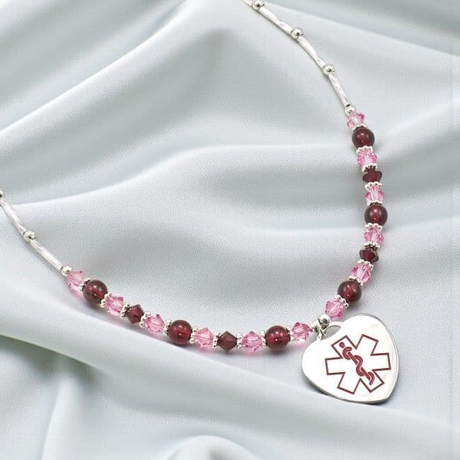 Medical Necklace with Custom Engraved Heart | Charming Engraving