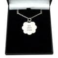 Medical Necklace with Engraving in Gift Box, Flower Pendant | Charming Engraving