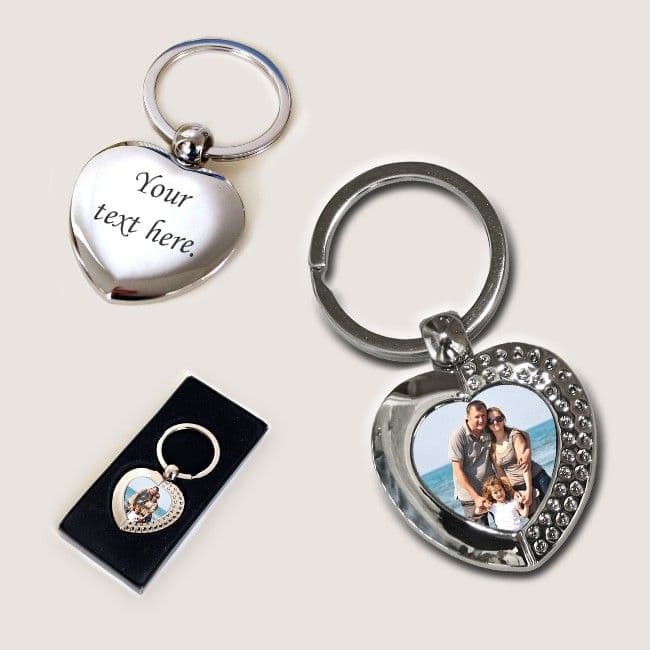 Permanent Image Heart Key Ring | Charming Engraving
