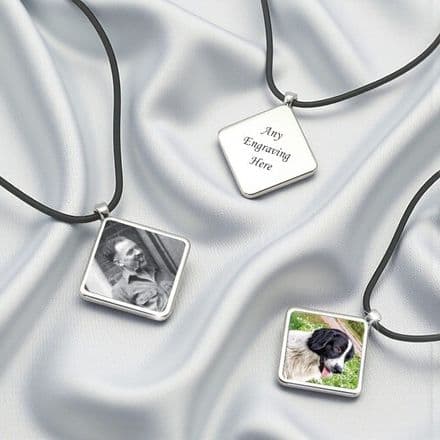 Permanent Photo Diamond Pendant Necklace