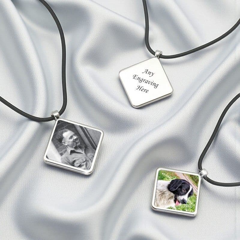Permanent Photo Diamond Pendant Necklace | Charming Engraving