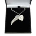 Personalised Angel Wing Necklace with Engraving  | Charming Engraving