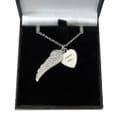 Personalised Angel Wing Necklace with Engraving  | Charming Engraving