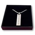 Personalised Bar Necklace for Men, Women, LGBTQ, Rainbow, Engraved | Charming Engraving
