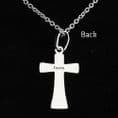 Personalised,  Cross Necklace. Silver Steel, Crucifix, Any Engraving | Charming Engraving