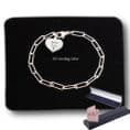 Personalised, Diamond Cut Silver Paperclip Chain Bracelet with Engraving | Charming Engraving