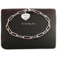 Personalised, Diamond Cut Silver Paperclip Chain Bracelet with Engraving | Charming Engraving