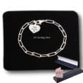 Personalised, Diamond Cut Silver Paperclip Chain Bracelet with Engraving | Charming Engraving