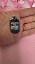 Dogtag Necklace Personalised with Photo Engraved | Charming Engraving