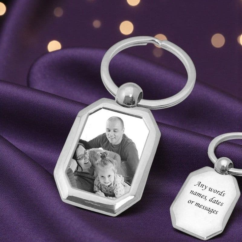 Personalised Key Ring with Photo and Engraving | Charming Engraving