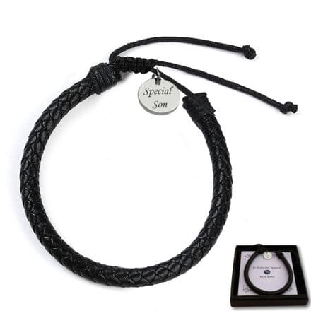 Personalised Leather Bracelet in a Gift Box, Engraving