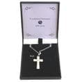 Personalised Silver Steel Cross Necklace. Gift for Father's Day | Charming Engraving