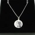 Personalised, Sterling Silver Engraved Photo Round Pendant Necklace  | Charming Engraving