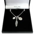 Personalised Sterling Silver Feather Necklace with Engraving | Charming Engraving