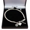 Personalised Sterling Silver Pet Name Bracelet with Engraved Heart| Charming Engraving