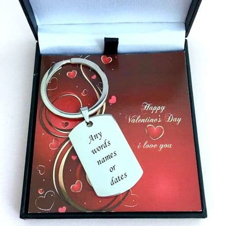 Personalised Valentines Day Keyring