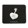 Photo Engraved Silver Heart Charm on Lobster | Charming Engraving