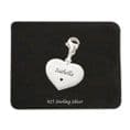Photo Engraved Silver Heart Charm on Lobster | Charming Engraving