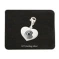 Photo Engraved Silver Heart Charm on Lobster | Charming Engraving