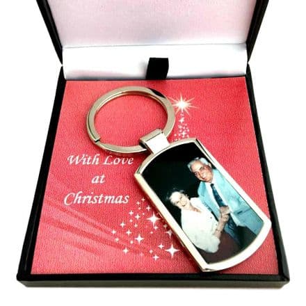 Photo Keyring in Christmas Gift Box