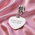 Pink Medical Symbol Charm on Bail Free Engraving | Charming Engraving