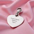 Pink Medical Symbol Pendant Free Engraving on Lobster Clasp  | Charming Engraving