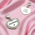 Heart Charm on lobster clasp for Mummy or Sister | Charming Engraving