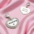 Heart Charm on lobster clasp for Mummy or Sister | Charming Engraving