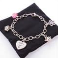 Princess Bracelet with Birthstone and Engraved Heart | Charming Engraving