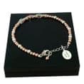 Rose Gold and Sterling Silver Bracelet with Engraving | Charming Engraving