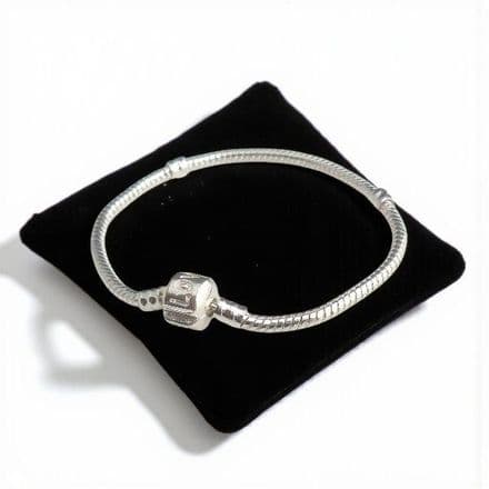 Silver Plated Charm Bead Bracelet