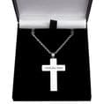 Silver Steel Cross Pendant on Chain with Engraving | Charming Engraving