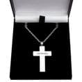 Silver Steel Cross Pendant on Chain with Engraving | Charming Engraving
