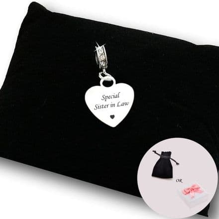 Sister-in-Law, Engraved Bracelet Charm