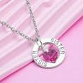 Sister Necklace with Birthstone Heart | Charming Engraving
