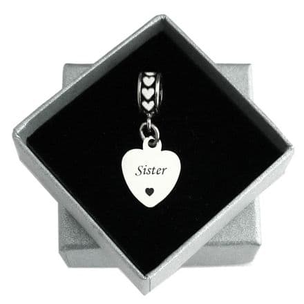Small Heart Charm, fits Pandora, Any Engraving