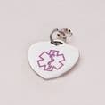 Smaller Pink Medical Symbol Pendant Free Engraving | Charming Engraving