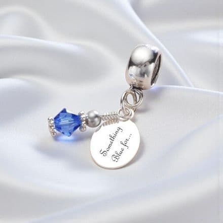 Something Blue charm Sterling Silver fits Pandora