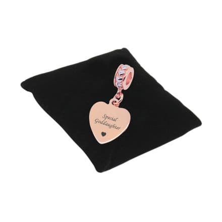 Special Goddaughter Charm, Rose Gold & Silver