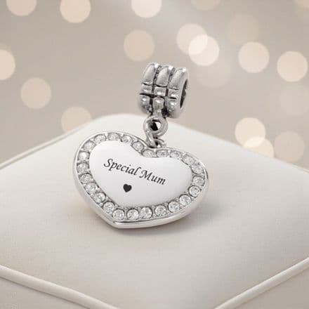 Special Mum, Engraved Heart Charm
