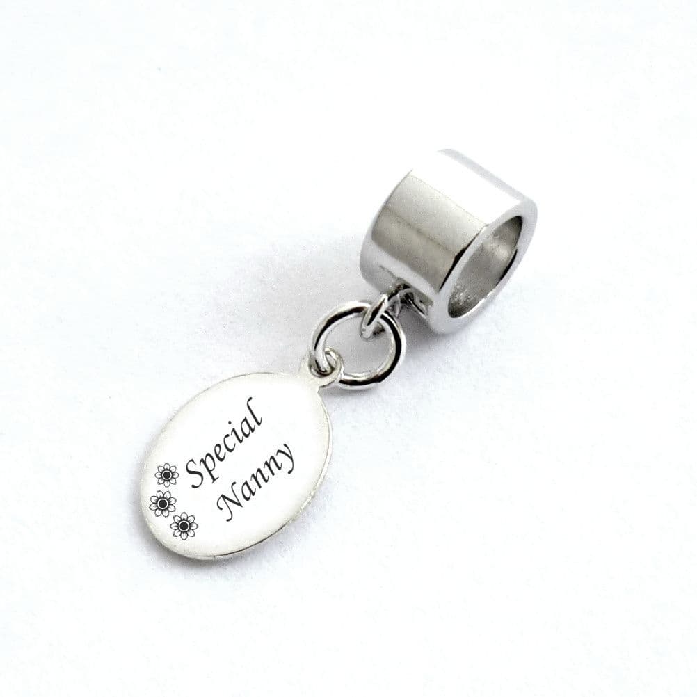 Special Nanny Oval Charm Sterling Silver fits Pandora Charming