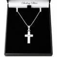 Sterling Silver Cross Necklace with Engraving | Charming Engraving