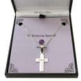 Sterling Silver Cross Necklace. Gift for Grandson, Son etc | Charming Engraving