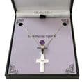 Sterling Silver Cross Necklace. Gift for Grandson, Son etc | Charming Engraving