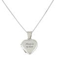 Sterling Silver Engraved Heart Locket with Paw | Charming Engraving