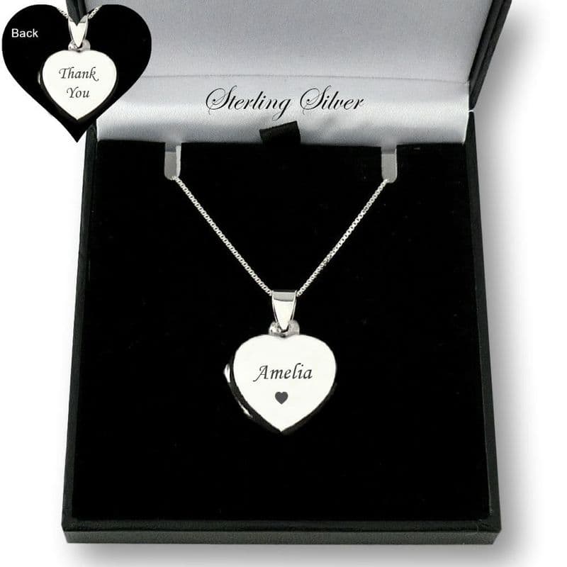 Sterling Silver Locket with Personalised Engraving | Charming Engraving