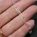 Sterling Silver Paperclip Chain Bracelet with Cross, Personalised  with Any Engraving | Charming Engraving