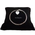 Sterling Silver Rolo Chain Bracelet with Engraved Heart | Charming Engraving