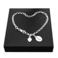 Sterling Silver Rolo Chain Bracelet with Engraving | Charming Engraving