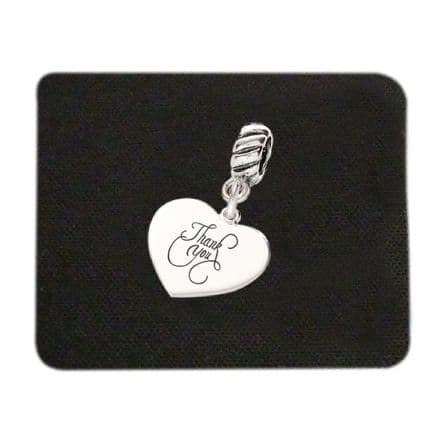 Sterling Silver Thank You Charm, fits Pandora